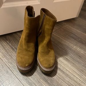 Steve Madden Brown Suede Heeled Boots Size 7 Worn A Few Times